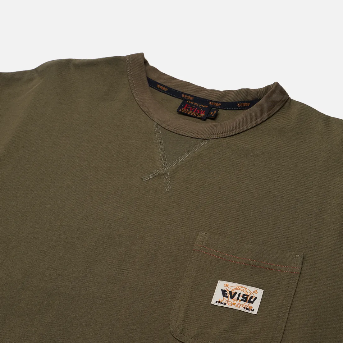 Evisu Мужская футболка Baby Godhead Patchworks Destoryed