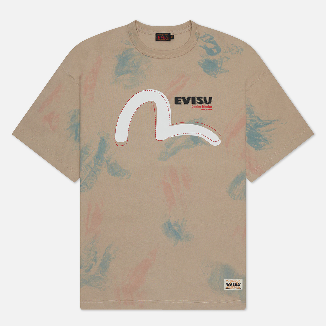 Evisu Мужская футболка Seagull Print Sprayed