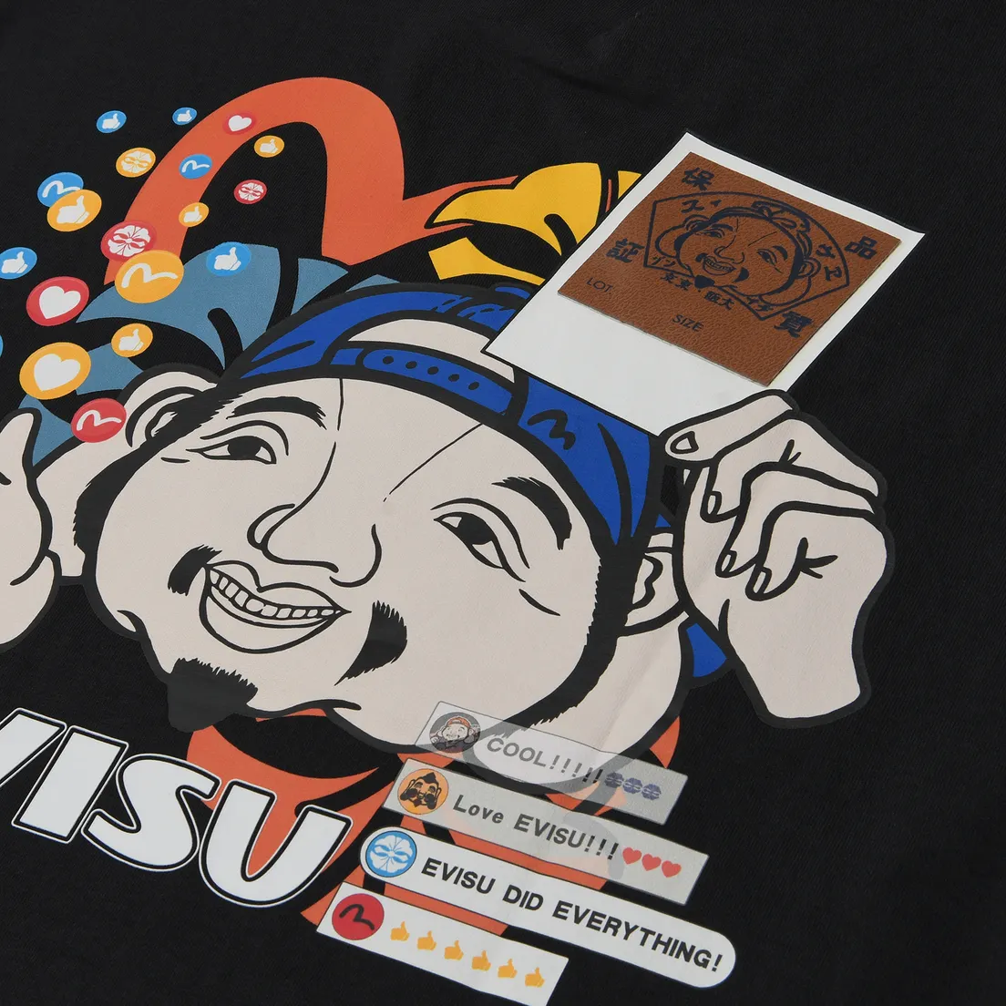 Evisu Мужская футболка Godhead Polariod Print