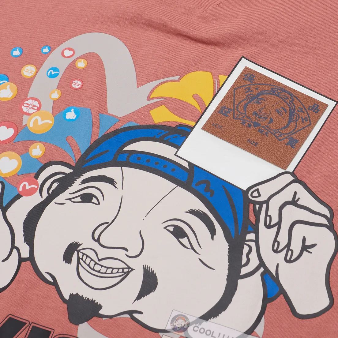 Evisu Мужская футболка Godhead Polariod Print