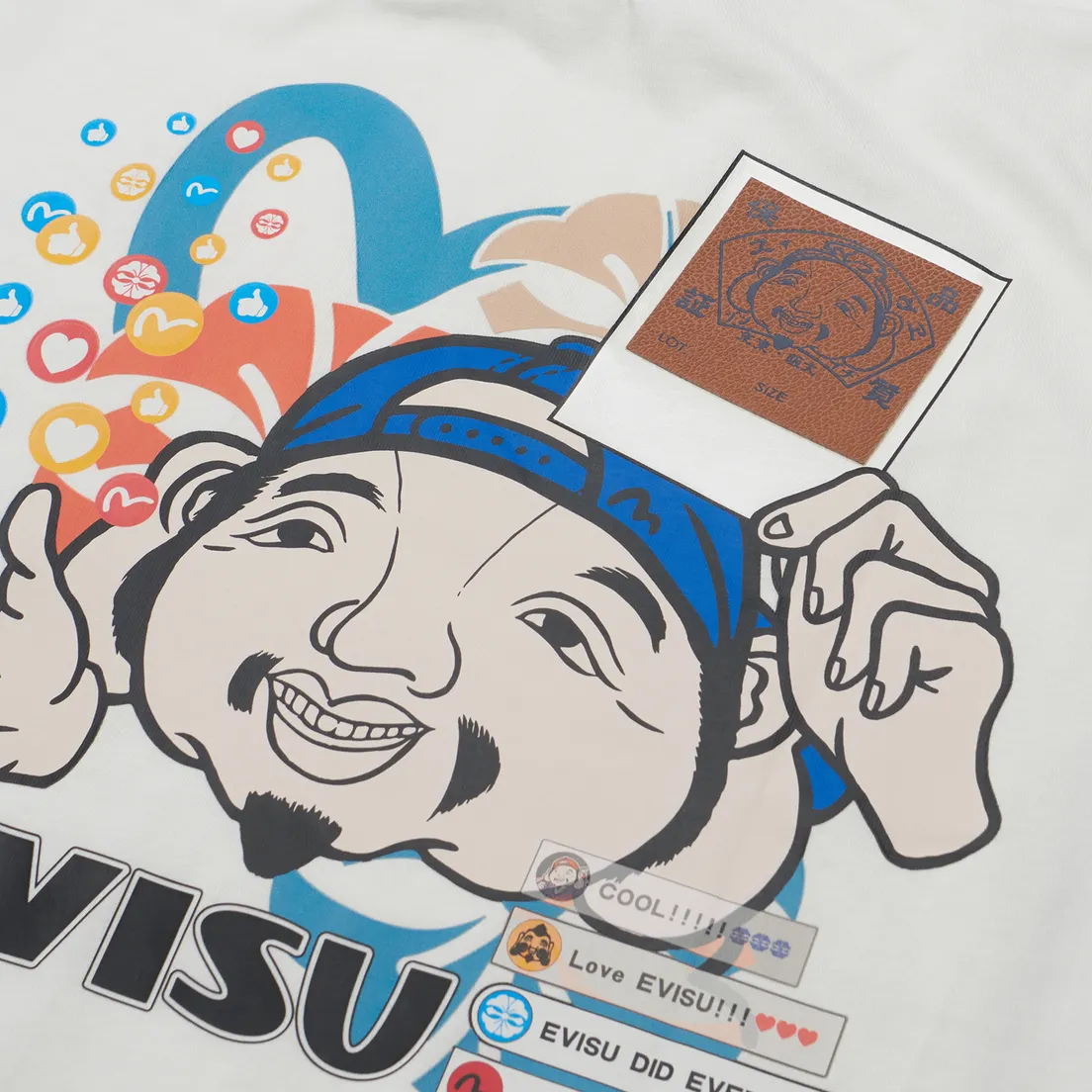 Evisu Мужская футболка Godhead Polariod Print