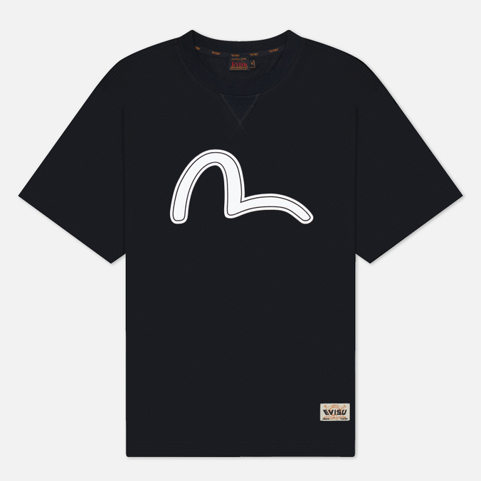 Мужская футболка Evisu Seagull Koinobori Reflective Print, цвет чёрный