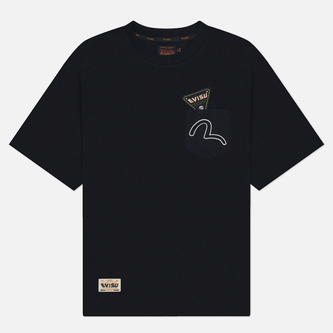 Evisu Мужская футболка Badge Seagull Daicock Print