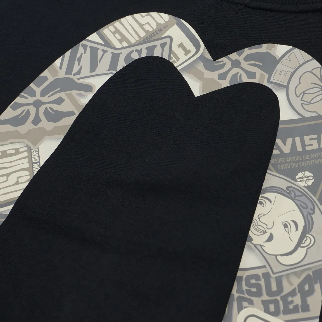 Evisu Мужская футболка Badge Seagull Daicock Print