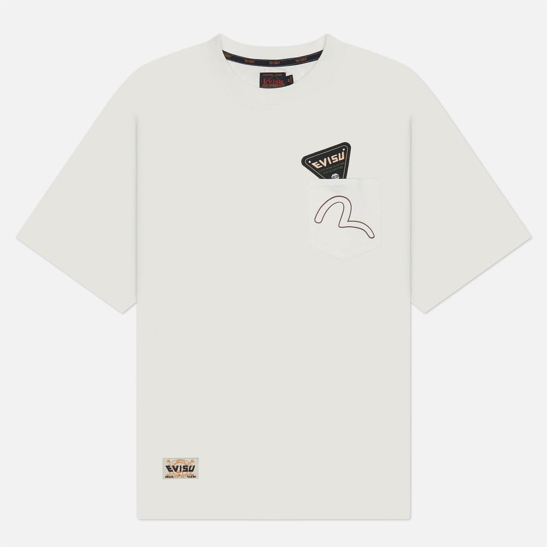 Evisu Мужская футболка Badge Seagull Daicock Print