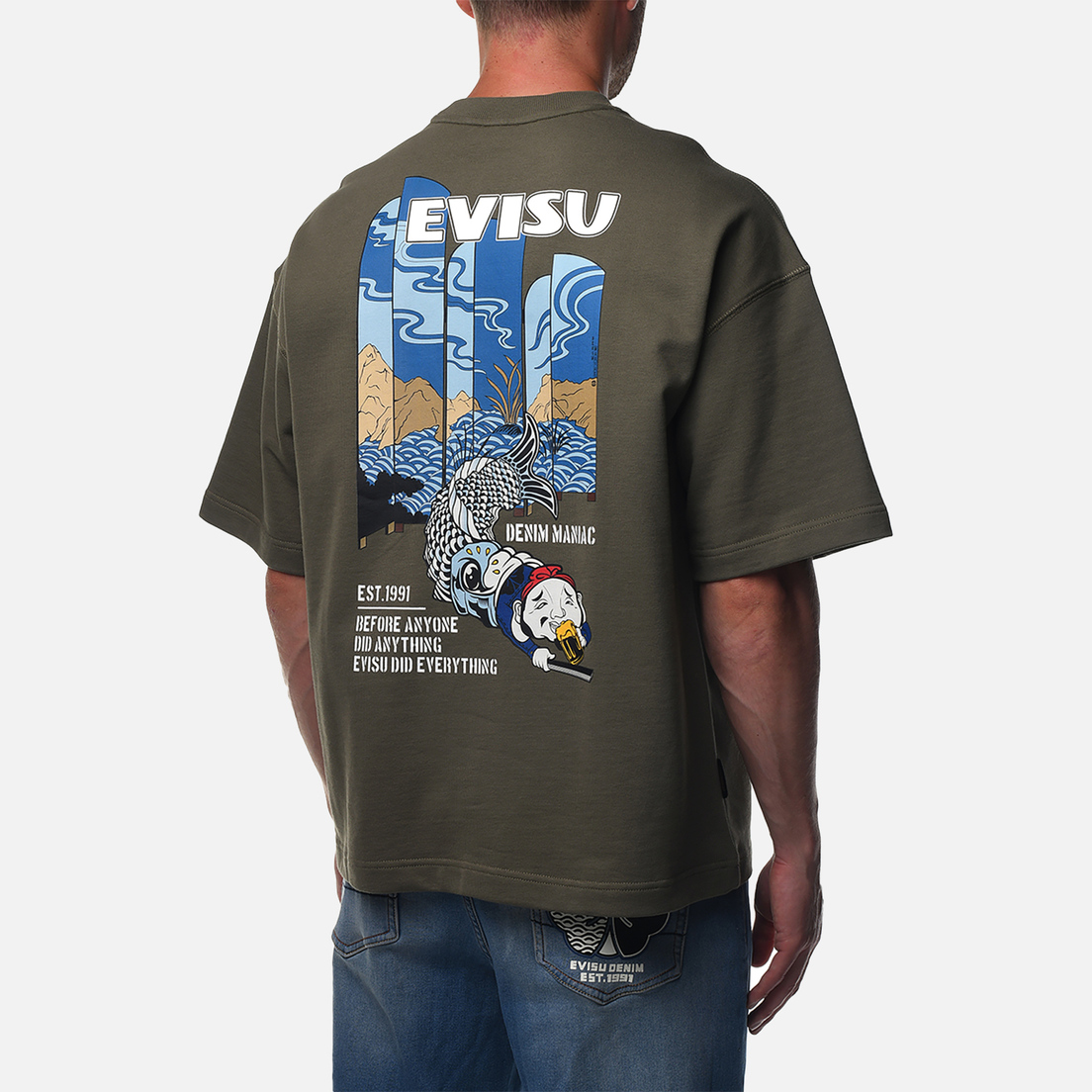 Evisu Мужская толстовка Seagull & Koinobori Print