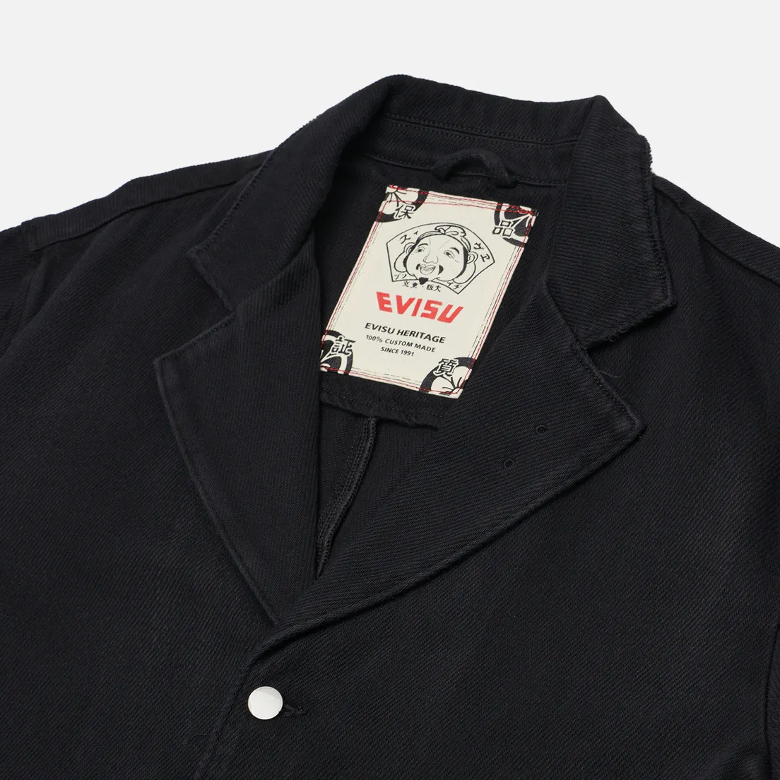 Evisu Мужской пиджак Heritage Seagull & Logo Embroidery Denim