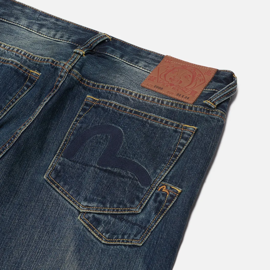 Evisu Мужские джинсы 2000 Regular Fit Seagull Applique Embroidery