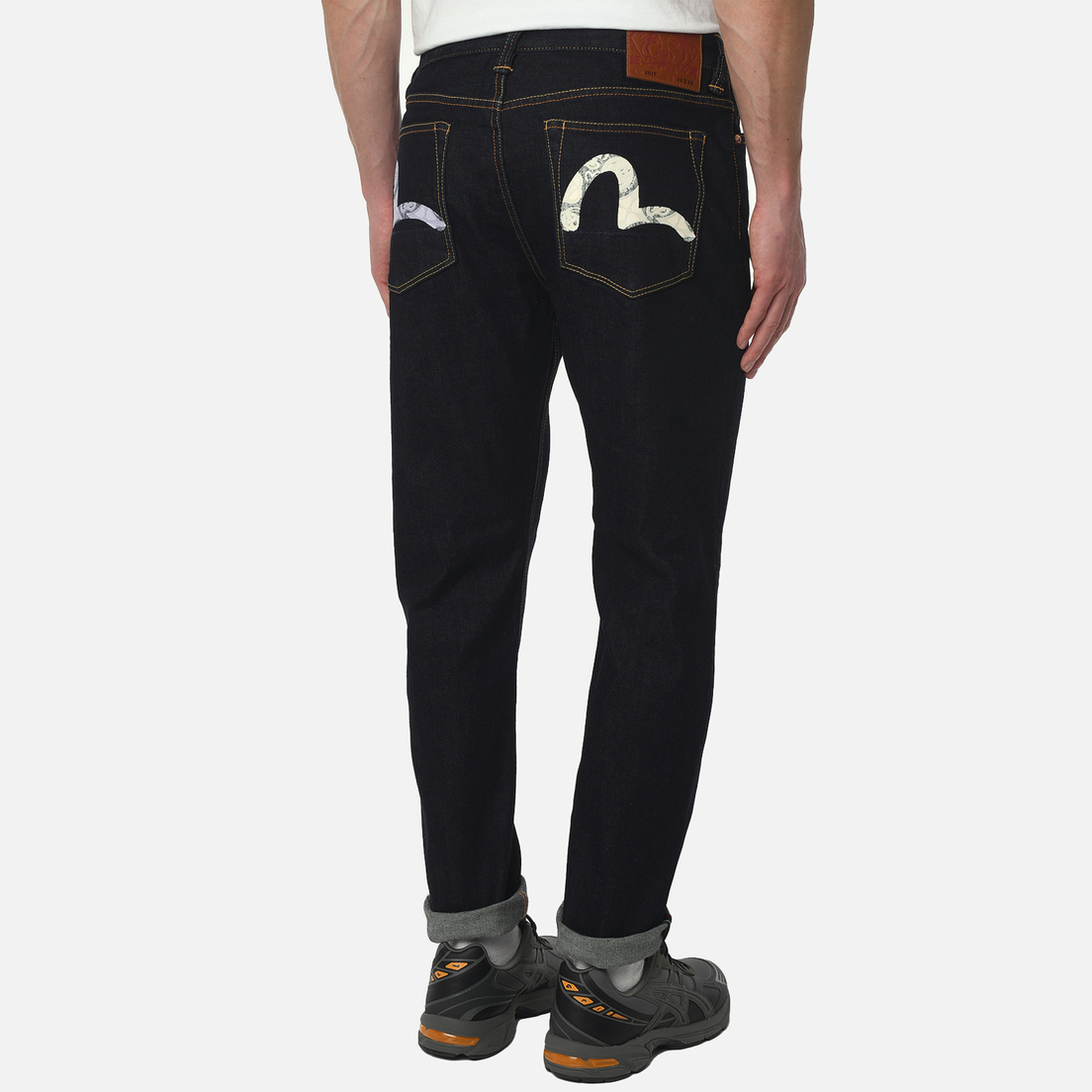 Evisu Мужские джинсы Heritage Seagull Kamon Print Pockets Carrot Fit 2017