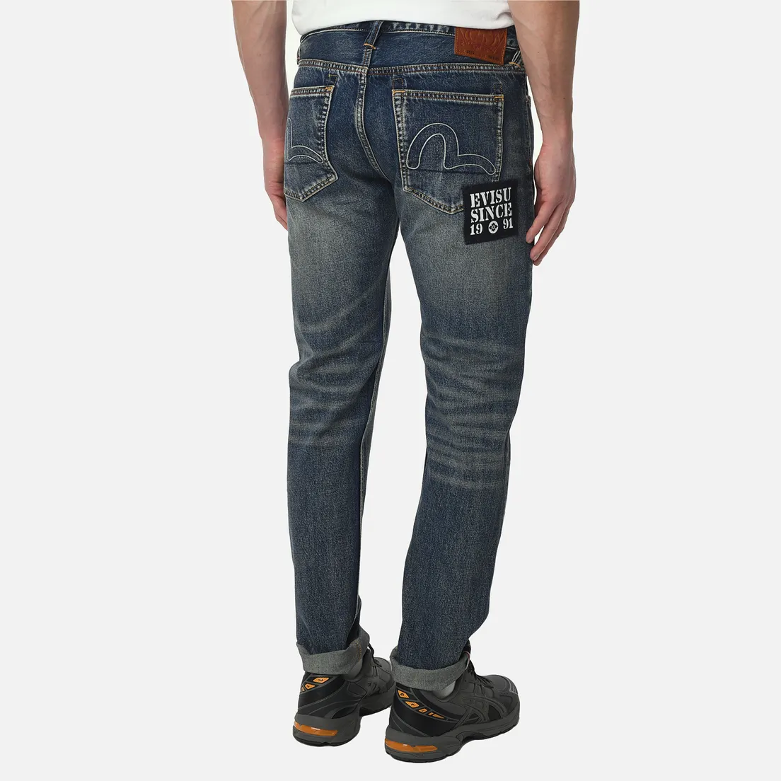 Evisu Мужские джинсы Seagull Stitch Embroidery & Printed Patch Denim