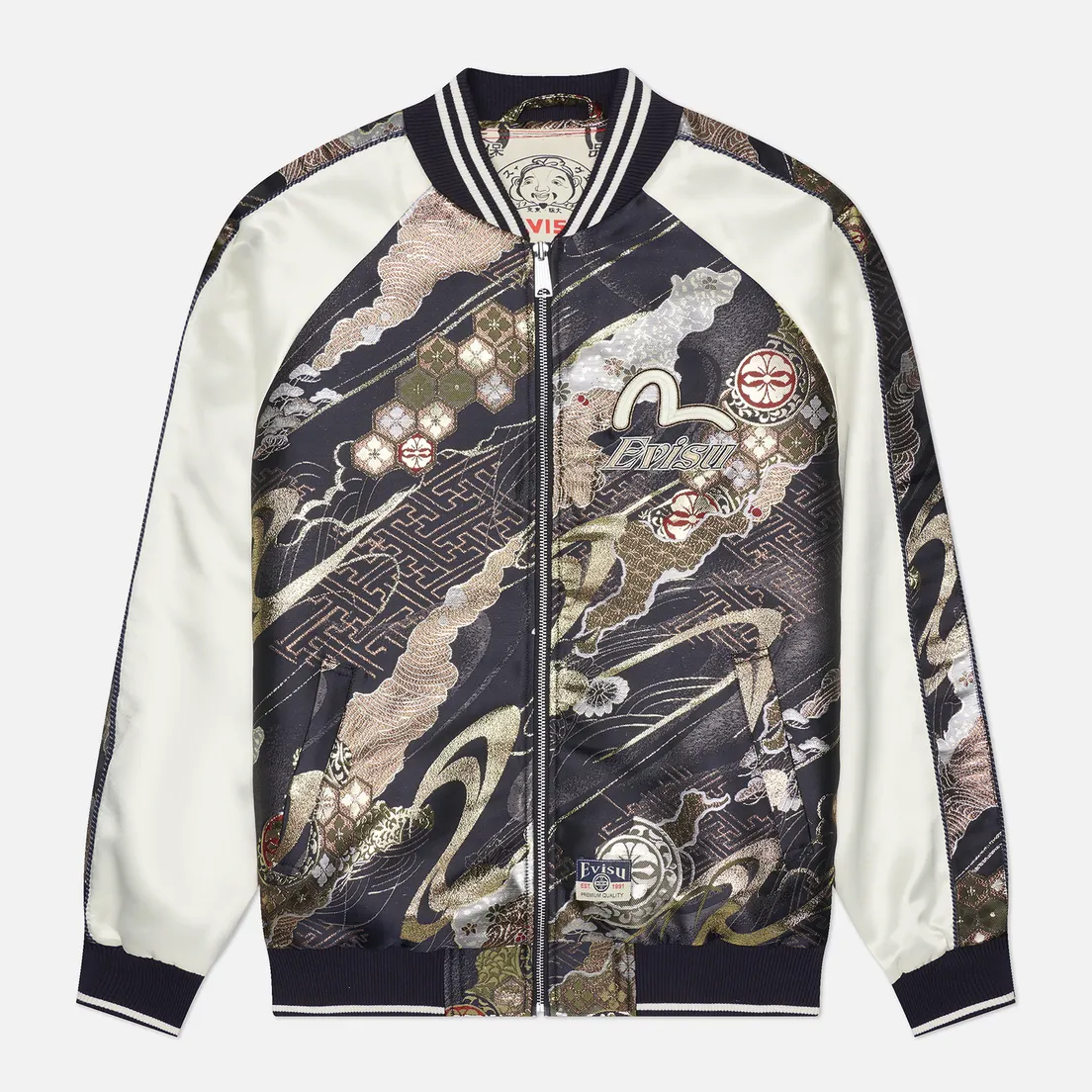 Evisu Мужская куртка бомбер Heritage Kamon Brocade Souvenior