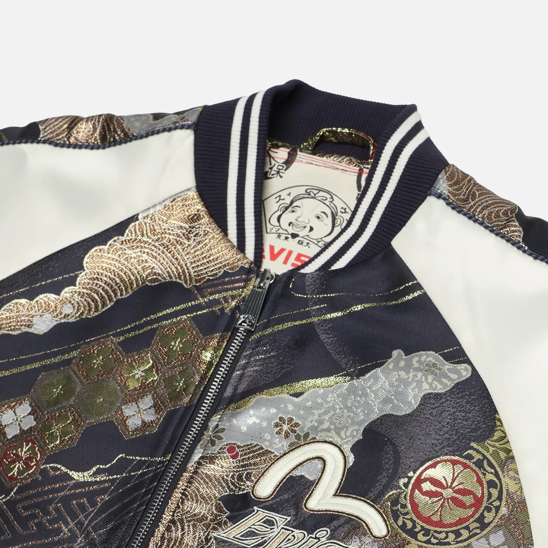 Evisu Мужская куртка бомбер Heritage Kamon Brocade Souvenior