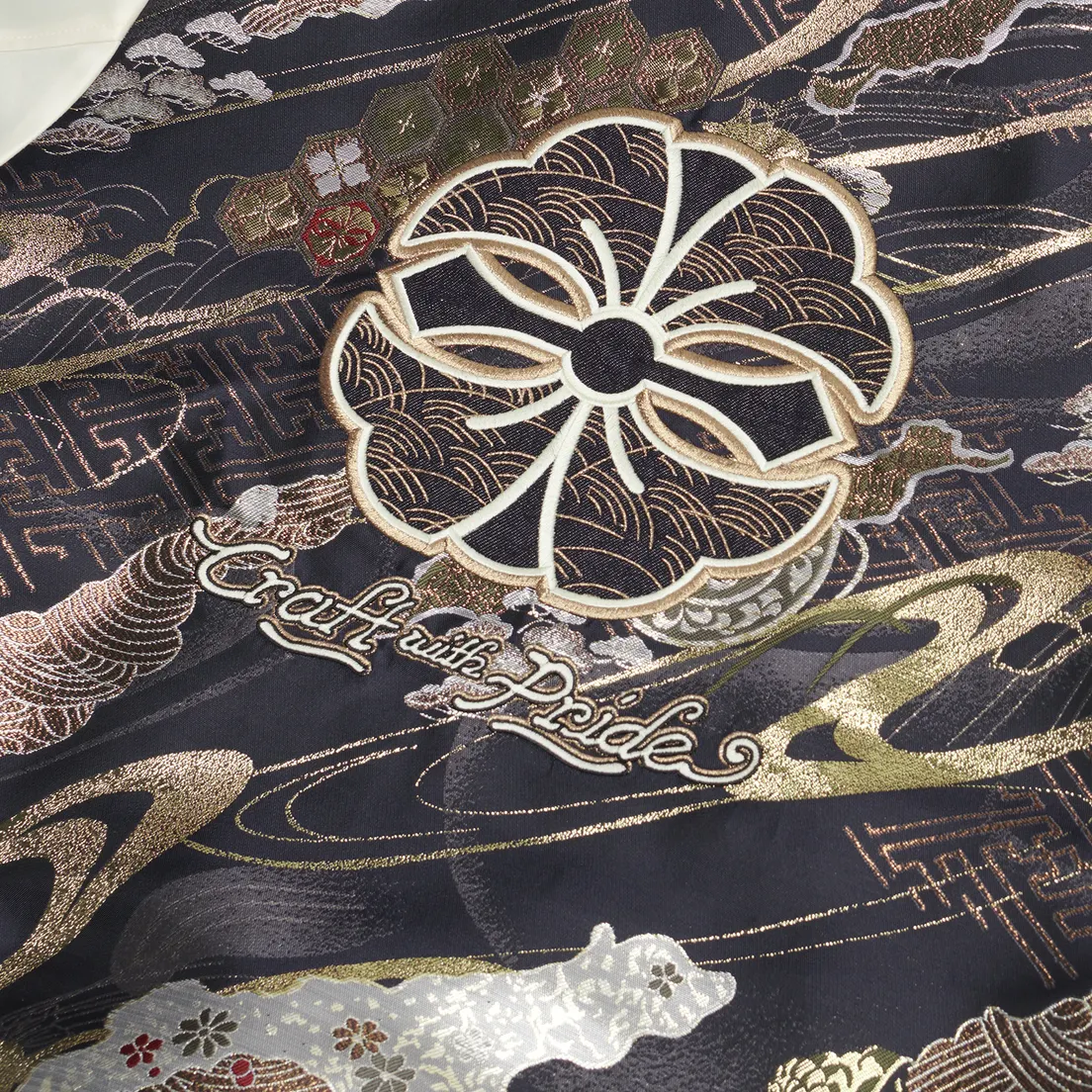 Evisu Мужская куртка бомбер Heritage Kamon Brocade Souvenior
