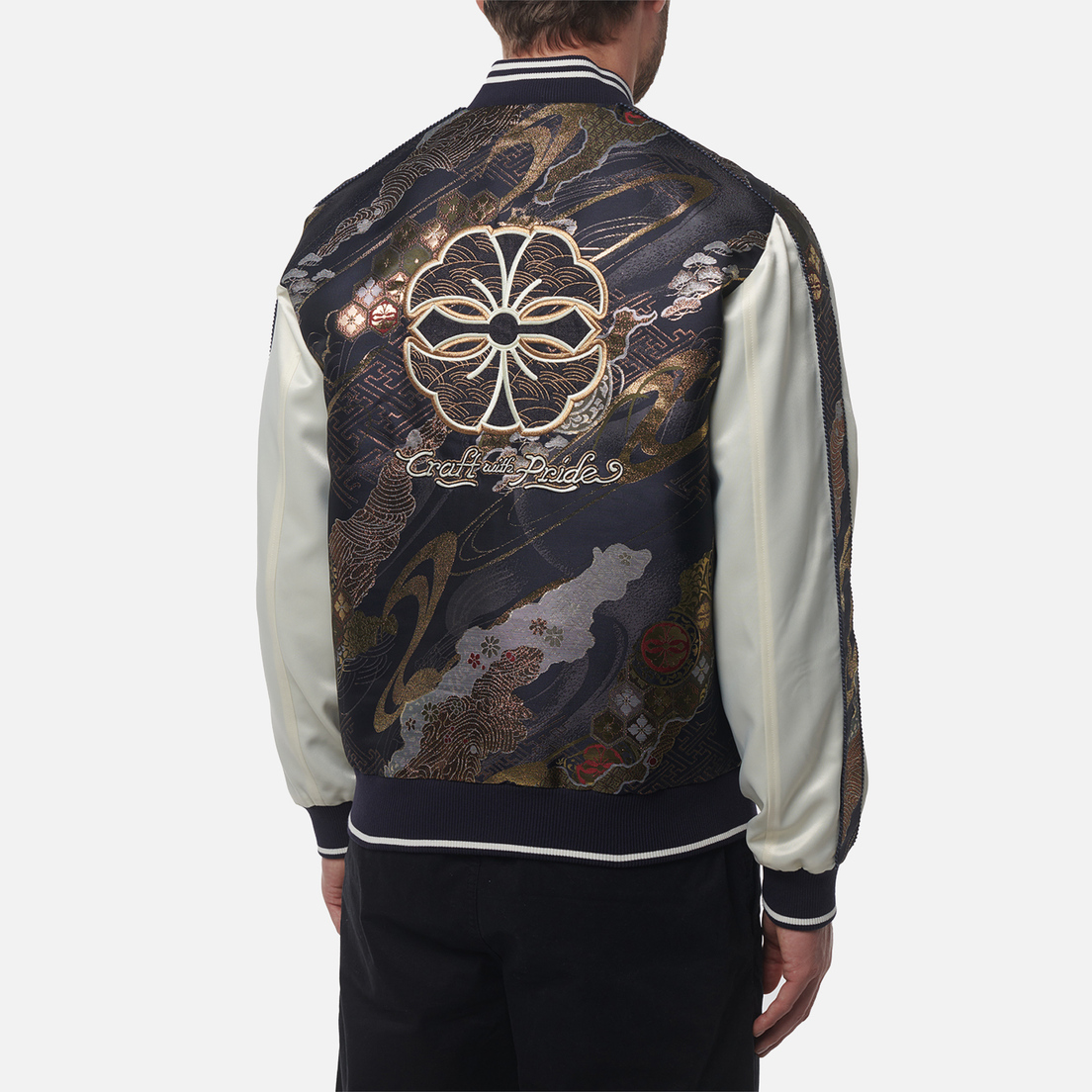 Evisu Мужская куртка бомбер Heritage Kamon Brocade Souvenior