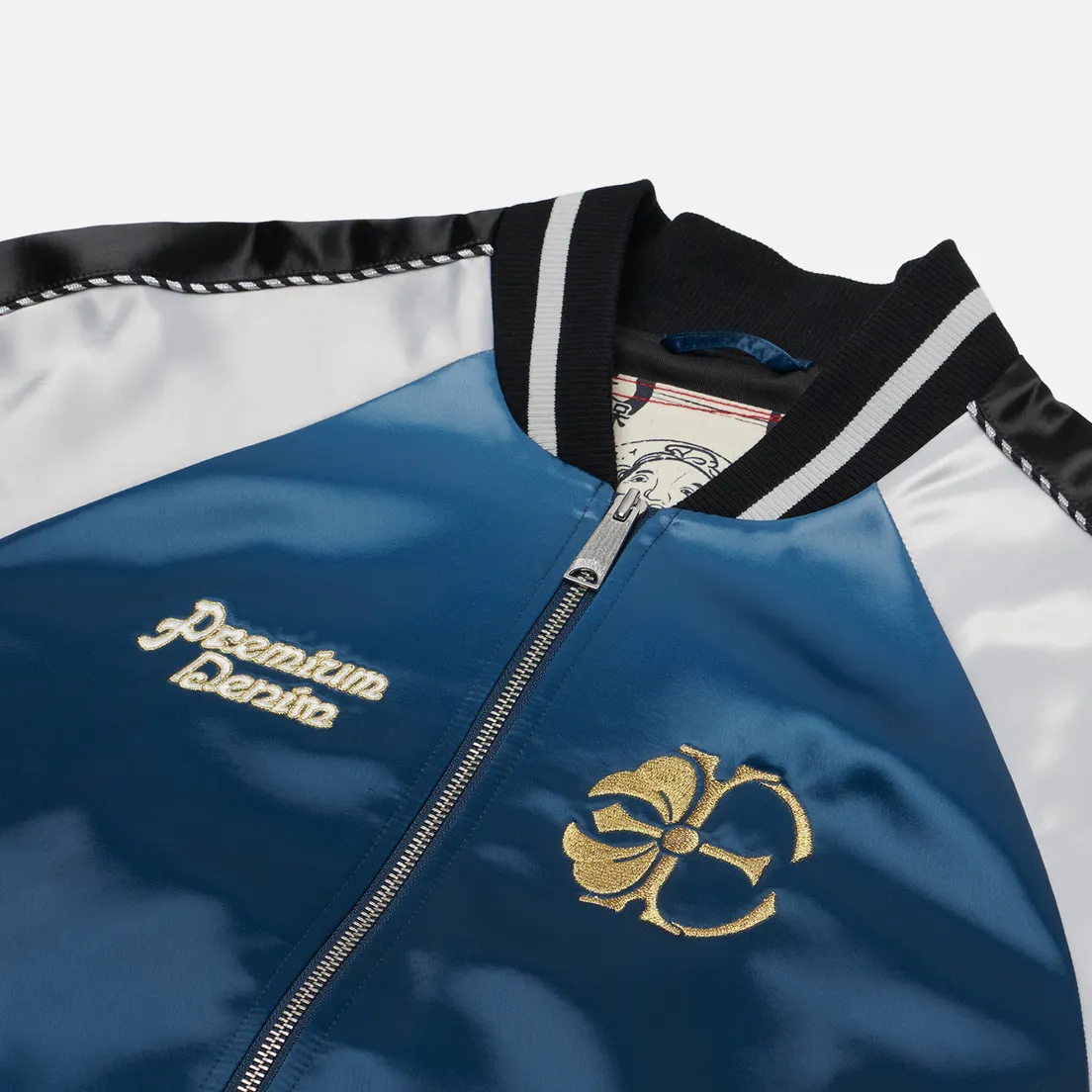 Evisu Мужская куртка бомбер Heritage Hakutaku Embroidery Souvenior
