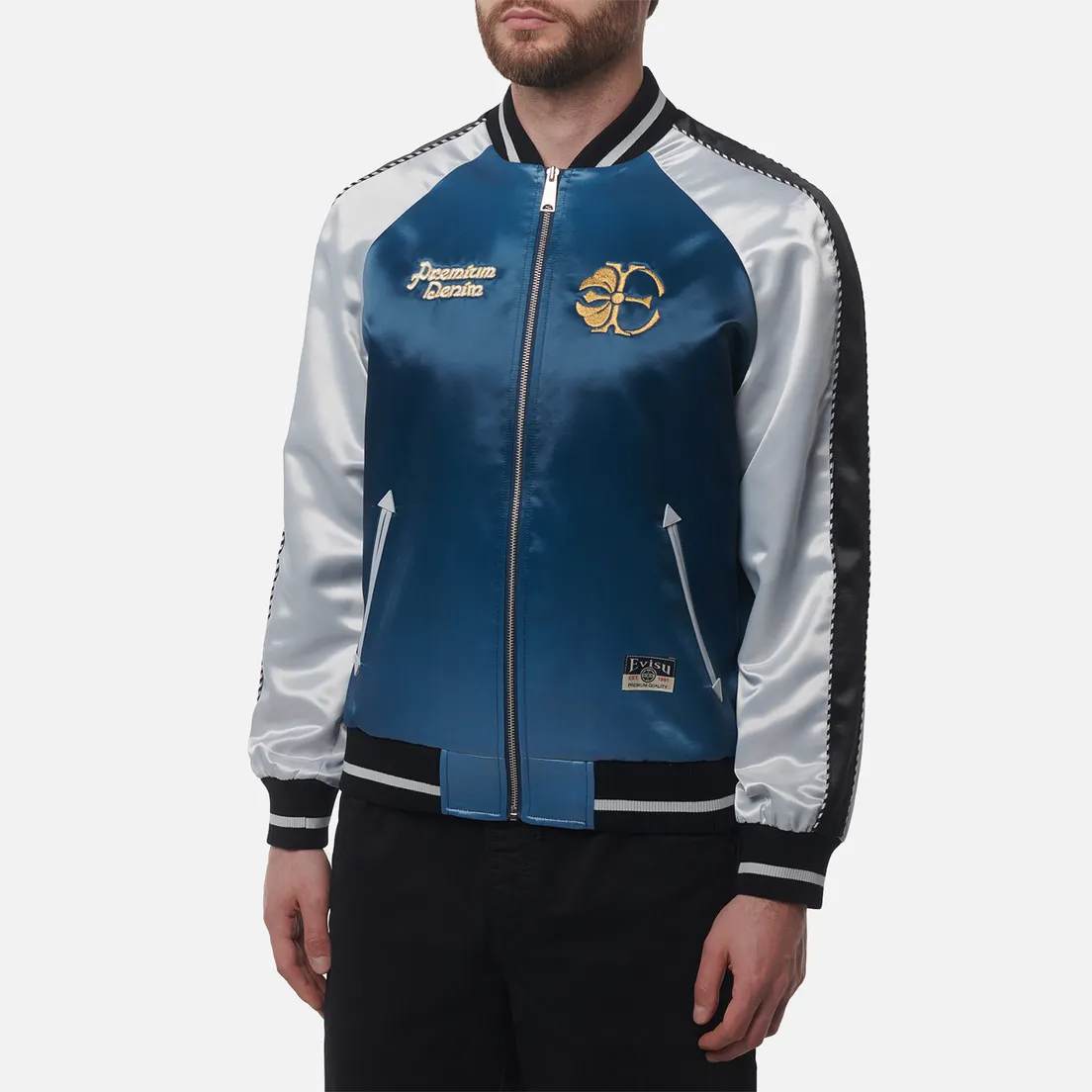 Evisu Мужская куртка бомбер Heritage Hakutaku Embroidery Souvenior