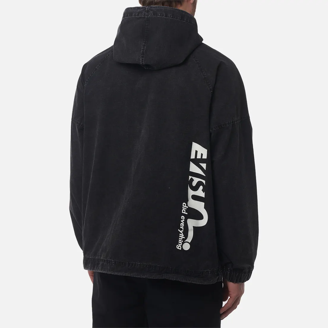 Evisu Мужская куртка анорак Heritage Graffiti Logo Half-Zip Hooded