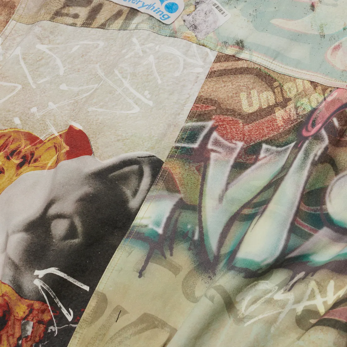 Evisu Мужская куртка ветровка Heritage Graffiti Allover Print Zip Up