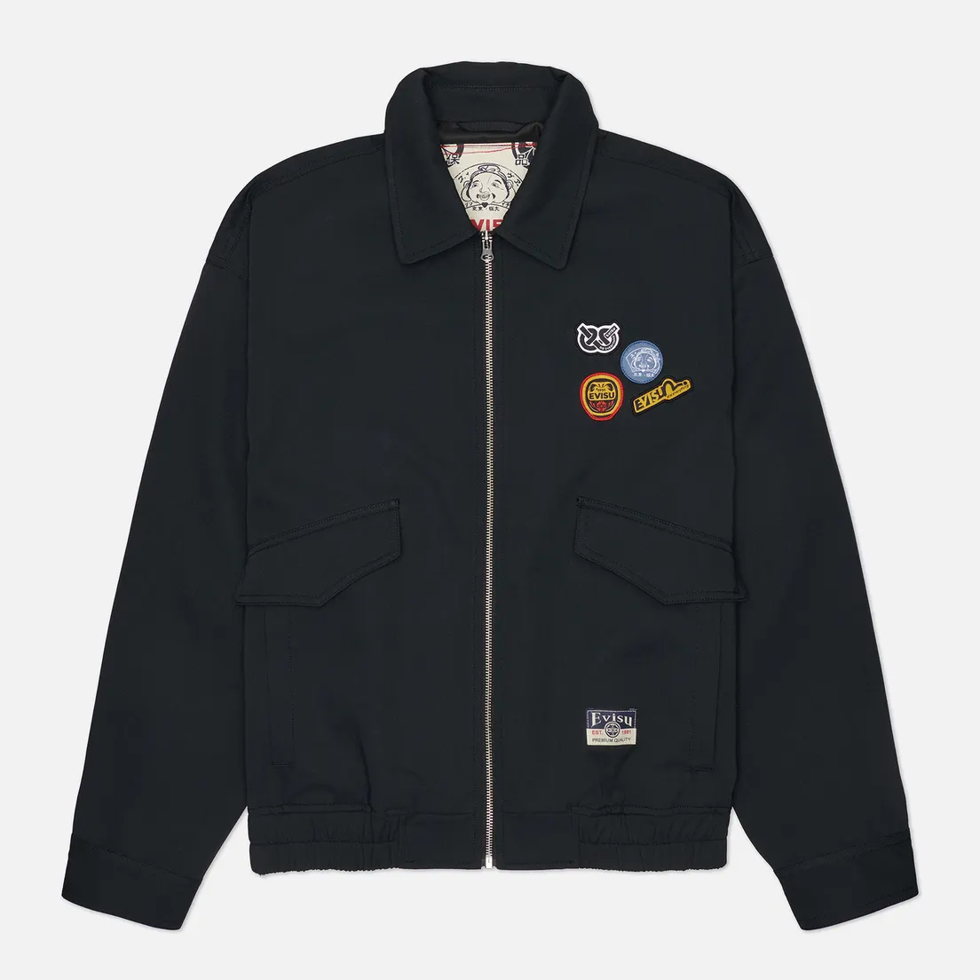 Evisu Мужская куртка ветровка Heritage Graffiti Daicock Print Zip Up