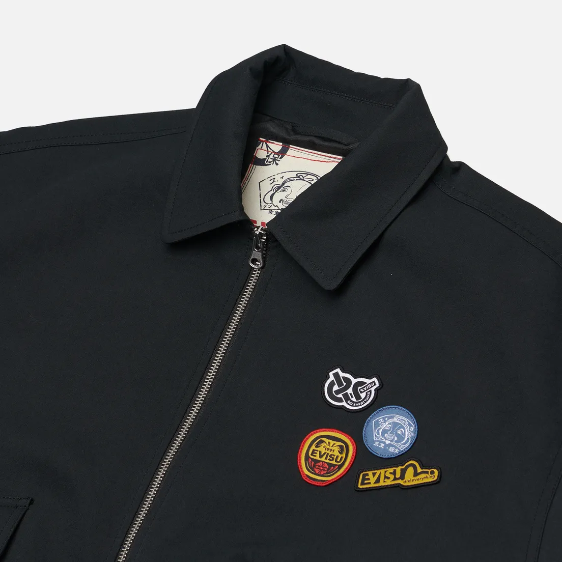 Evisu Мужская куртка ветровка Heritage Graffiti Daicock Print Zip Up