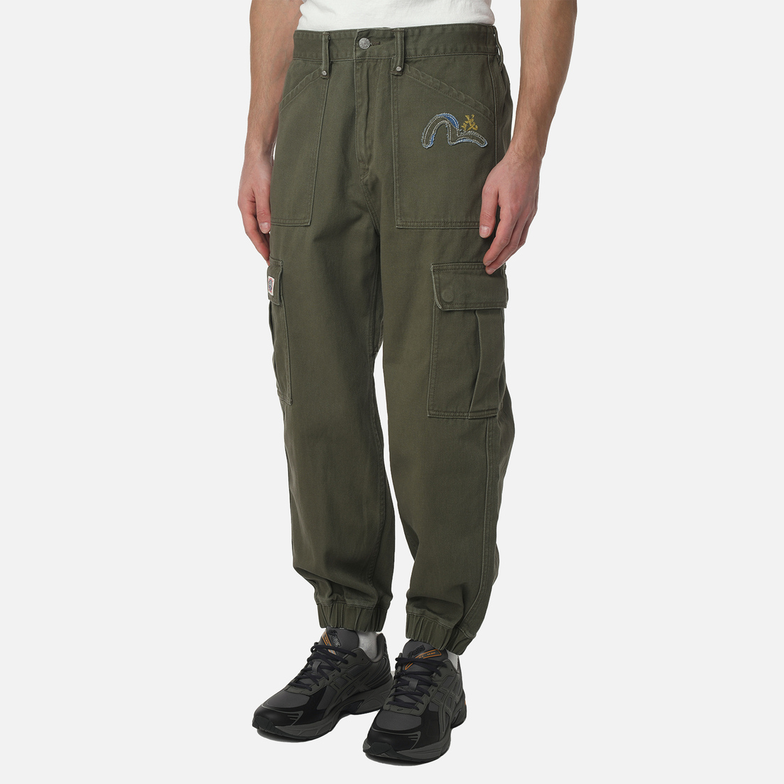 Evisu Мужские брюки Seagull Applique Embroidery Jogger