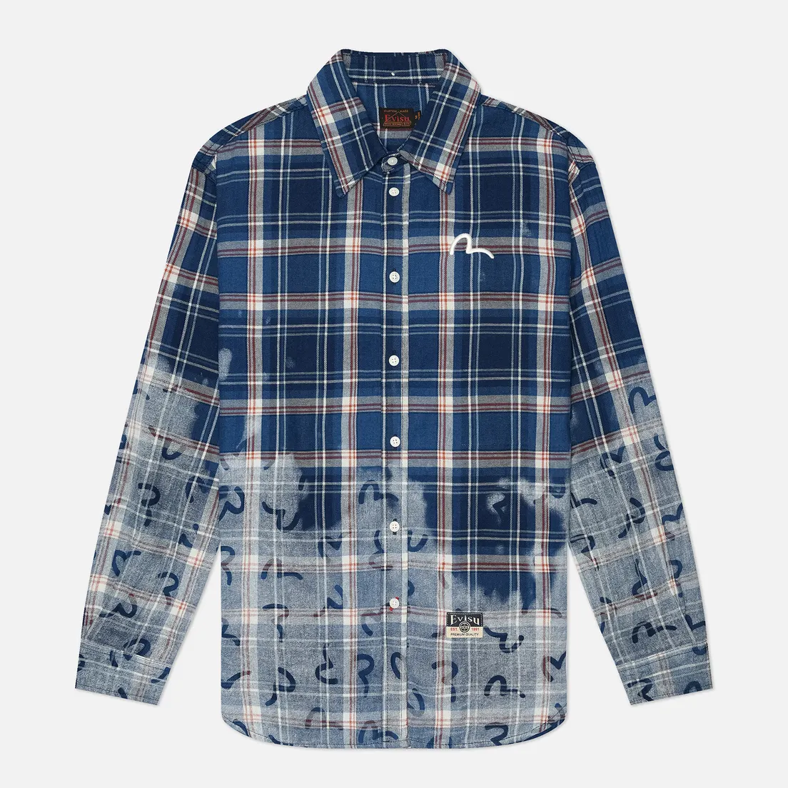 Evisu Мужская рубашка Heritage Vintage Seagull All Over