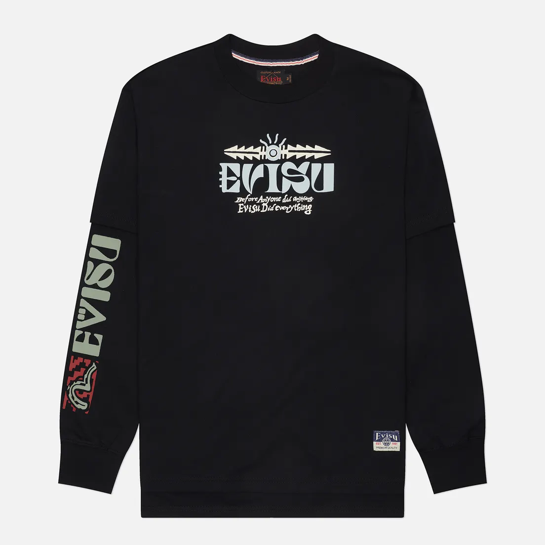 Evisu Мужской лонгслив Heritage 2 In 1 Totem Graphic Printed