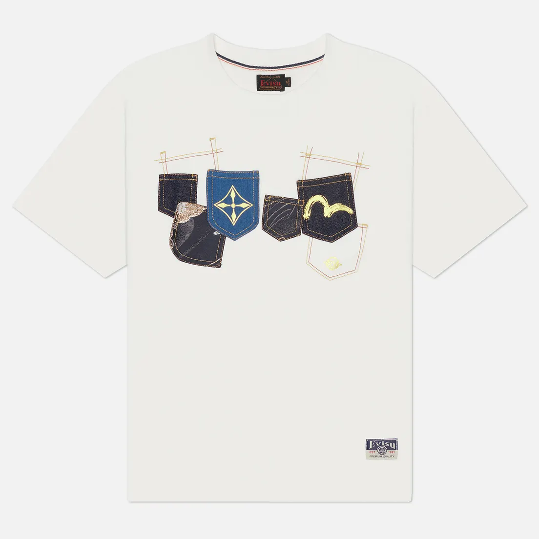 Evisu Мужская футболка Heritage Multi-Pocket Brocade Patch