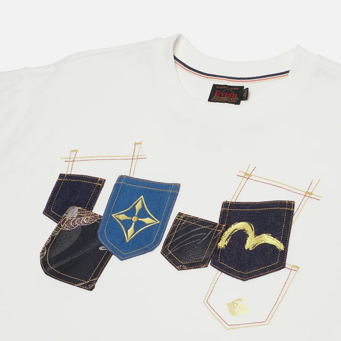 Evisu Мужская футболка Heritage Multi-Pocket Brocade Patch
