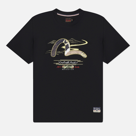 Мужская футболка Evisu Heritage Seagull Brocade, цвет чёрный, размер L