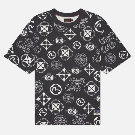 Мужская футболка Evisu Heritage Monogram Allover Print, цвет серый, размер L