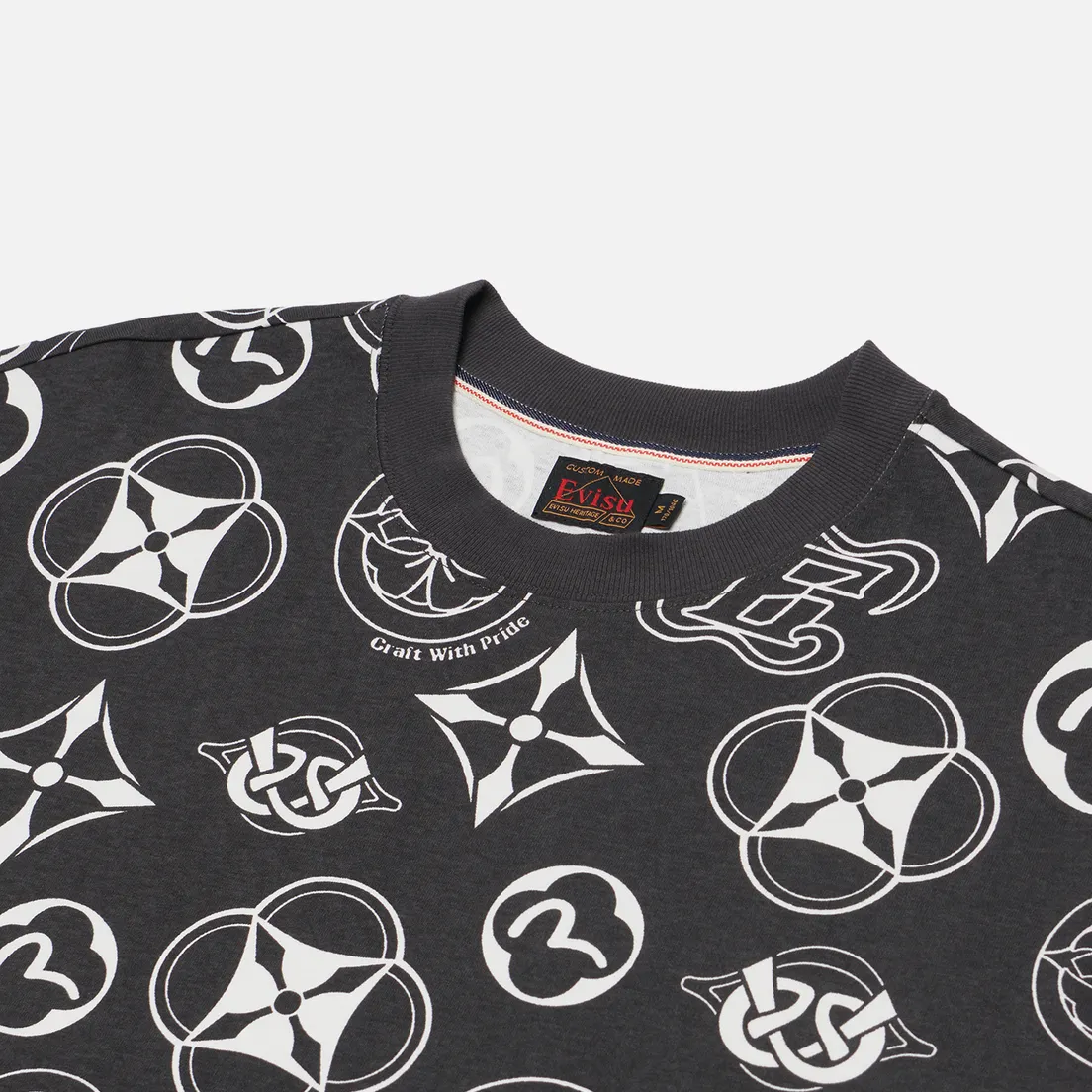 Evisu Мужская футболка Heritage Monogram Allover Print