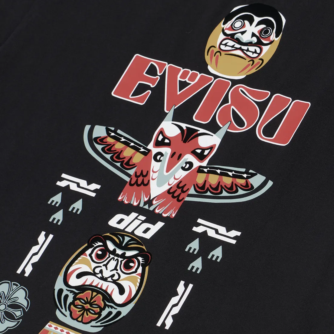 Evisu Мужская футболка Heritage Totem Pole Daruma Printed
