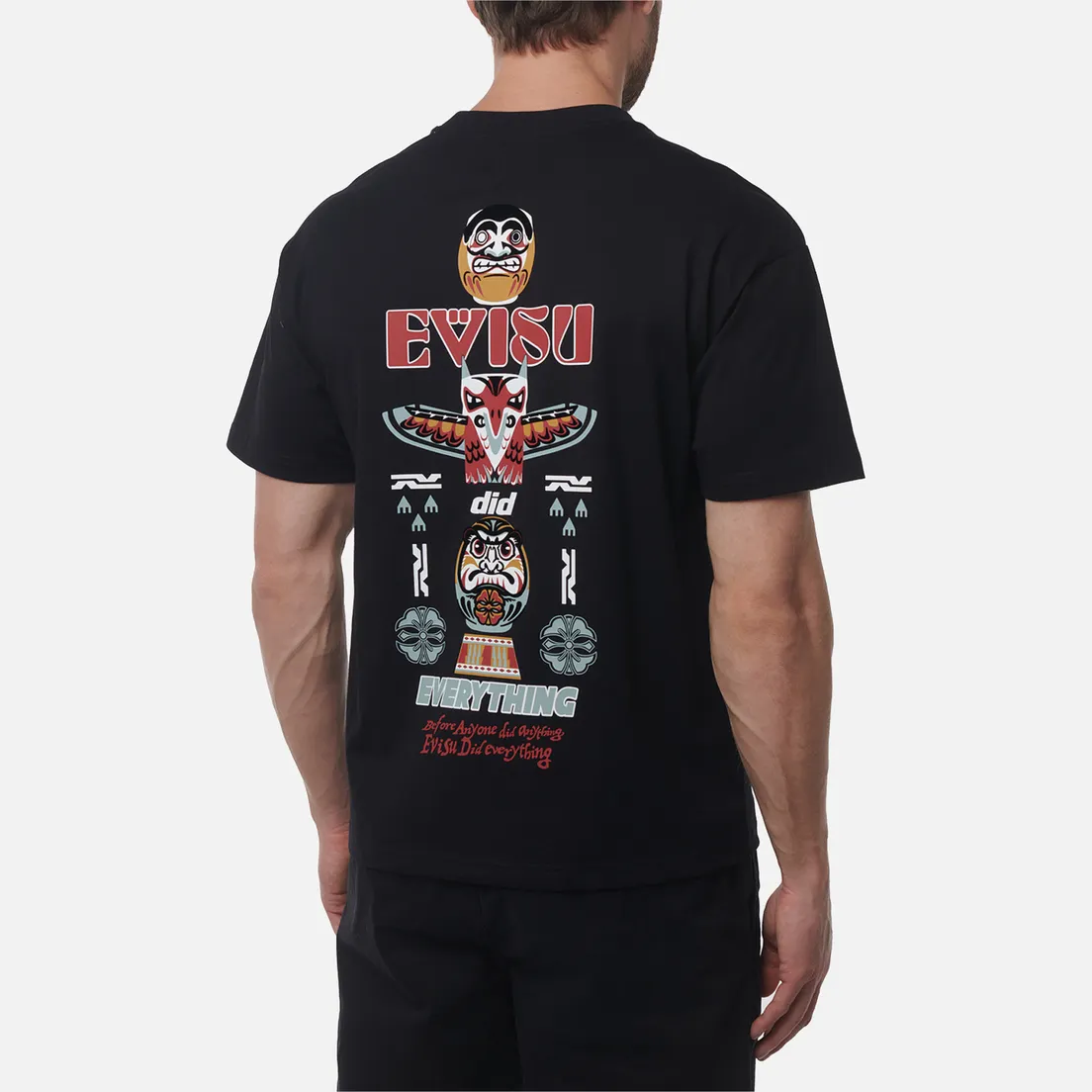Evisu Мужская футболка Heritage Totem Pole Daruma Printed