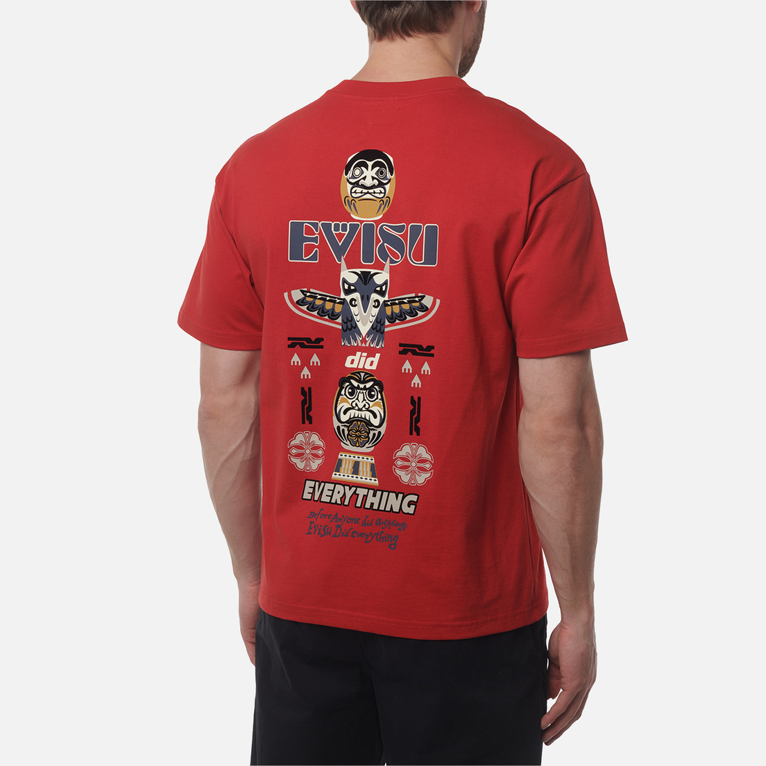 Evisu Мужская футболка Heritage Totem Pole Daruma Printed