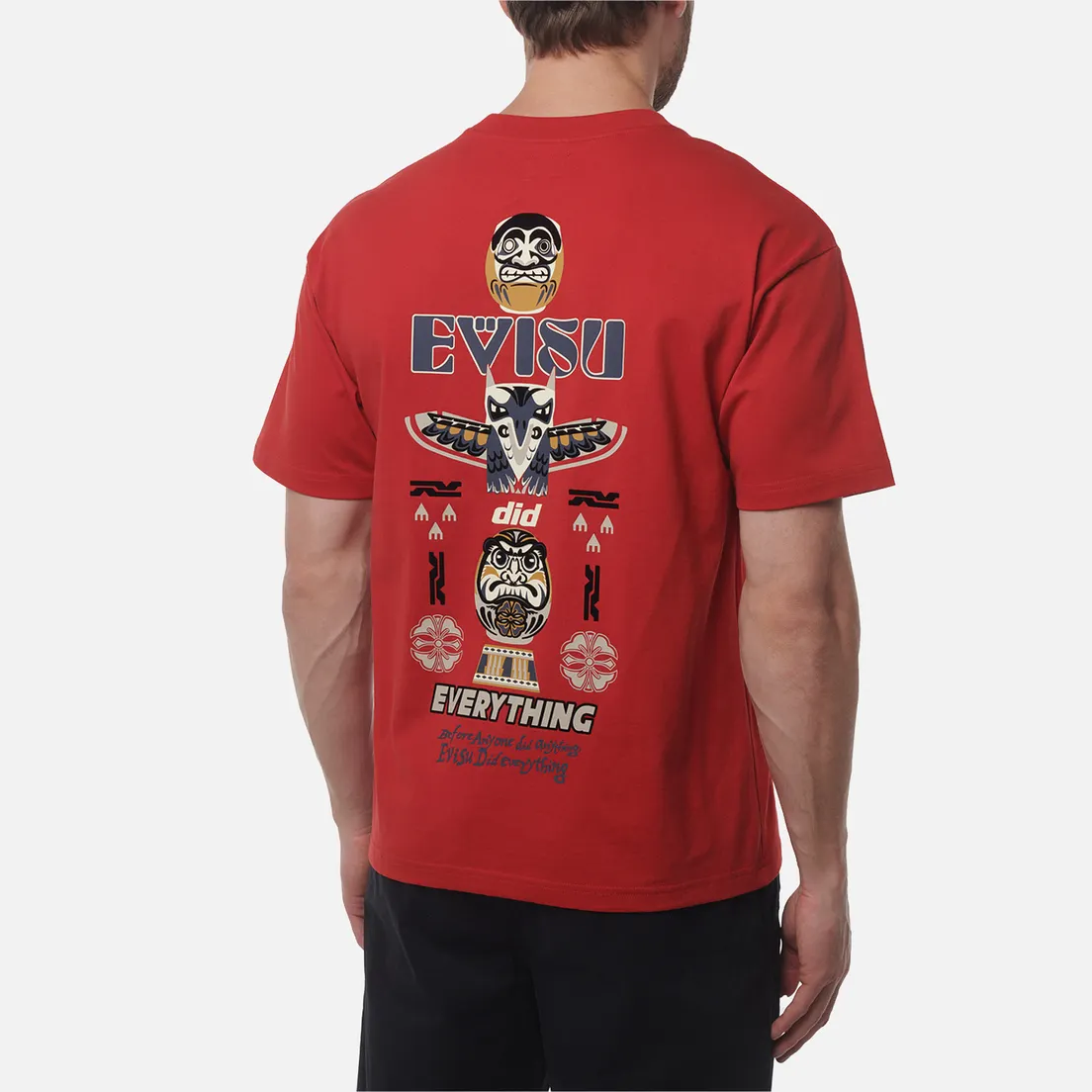 Evisu Мужская футболка Heritage Totem Pole Daruma Printed