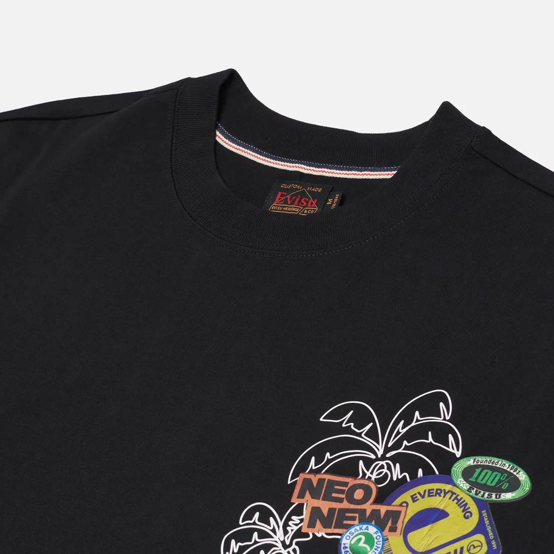 Evisu Мужская футболка Heritage Daruma Stickers Printed