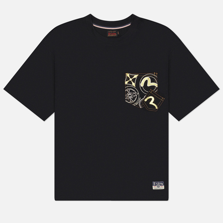 Мужская футболка Evisu Heritage Multi-Pocket Printed, цвет чёрный, размер M