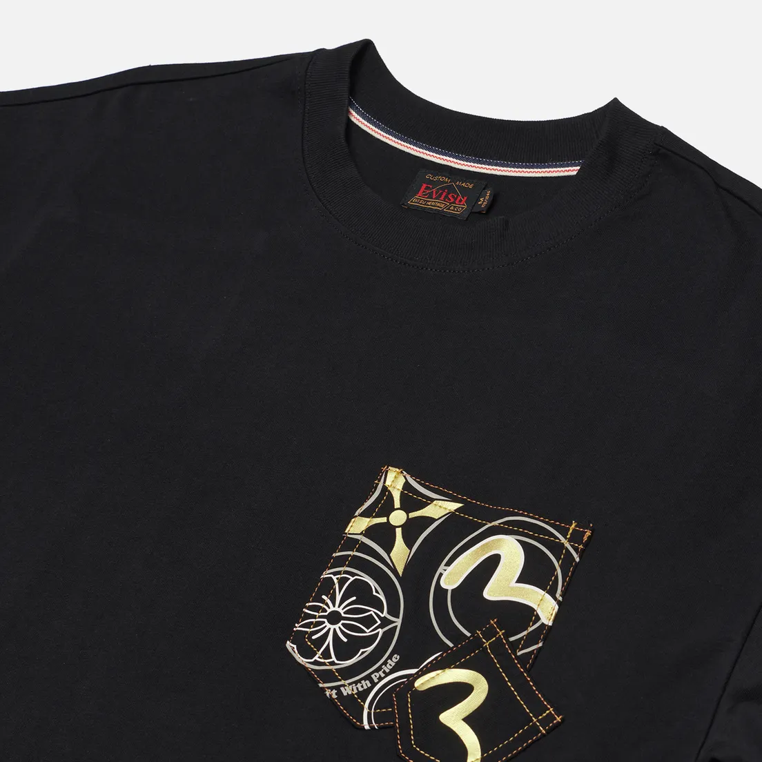 Evisu Мужская футболка Heritage Multi-Pocket Printed