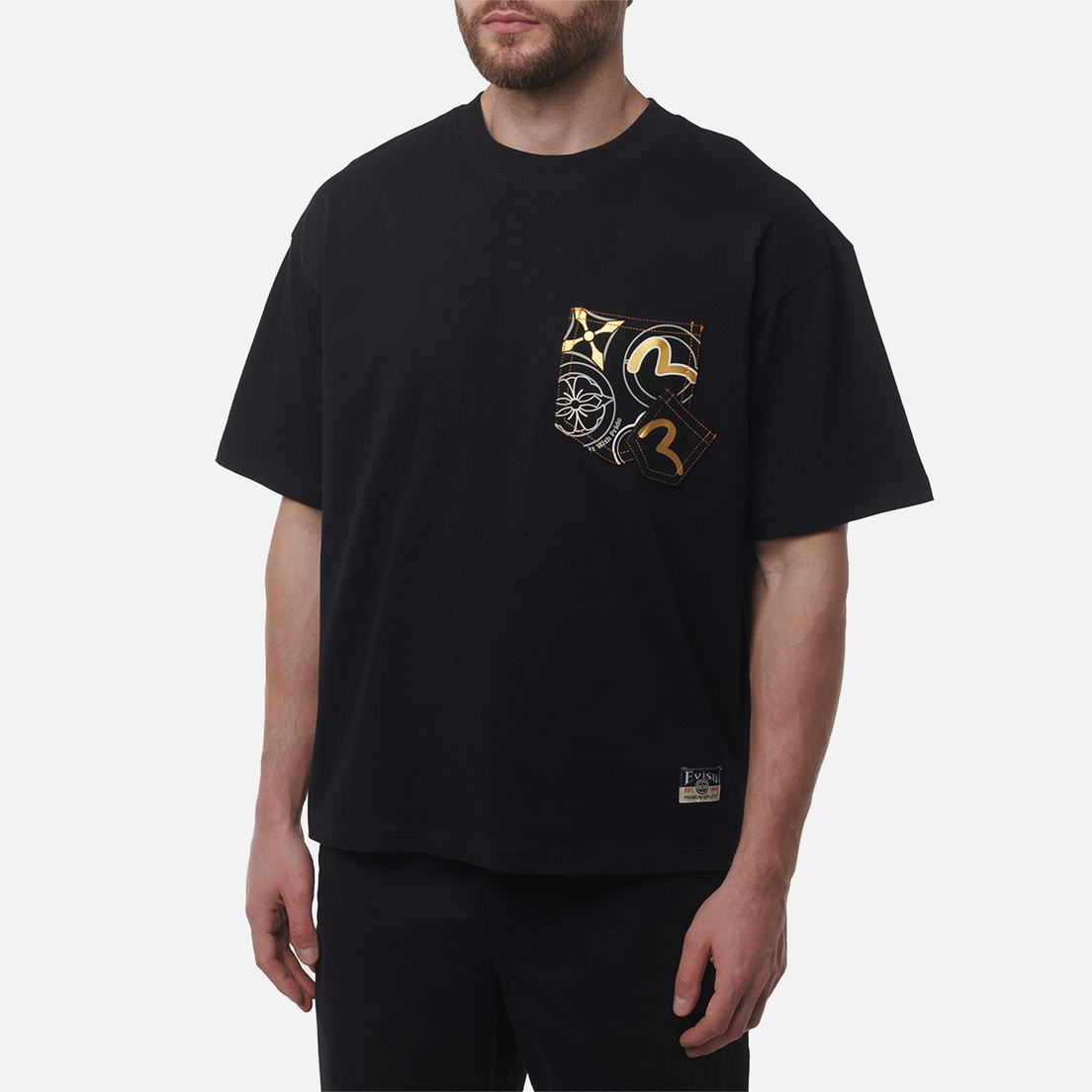 Evisu Мужская футболка Heritage Multi-Pocket Printed