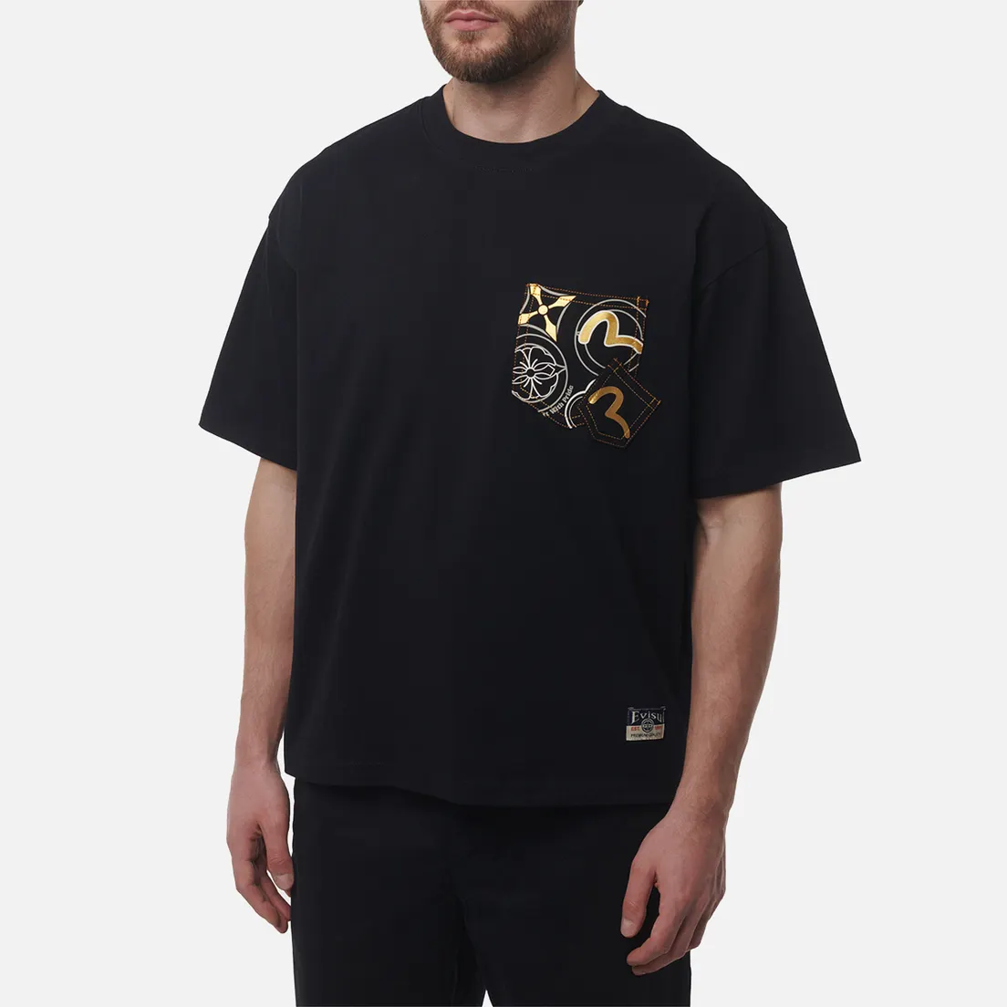 Evisu Мужская футболка Heritage Multi-Pocket Printed