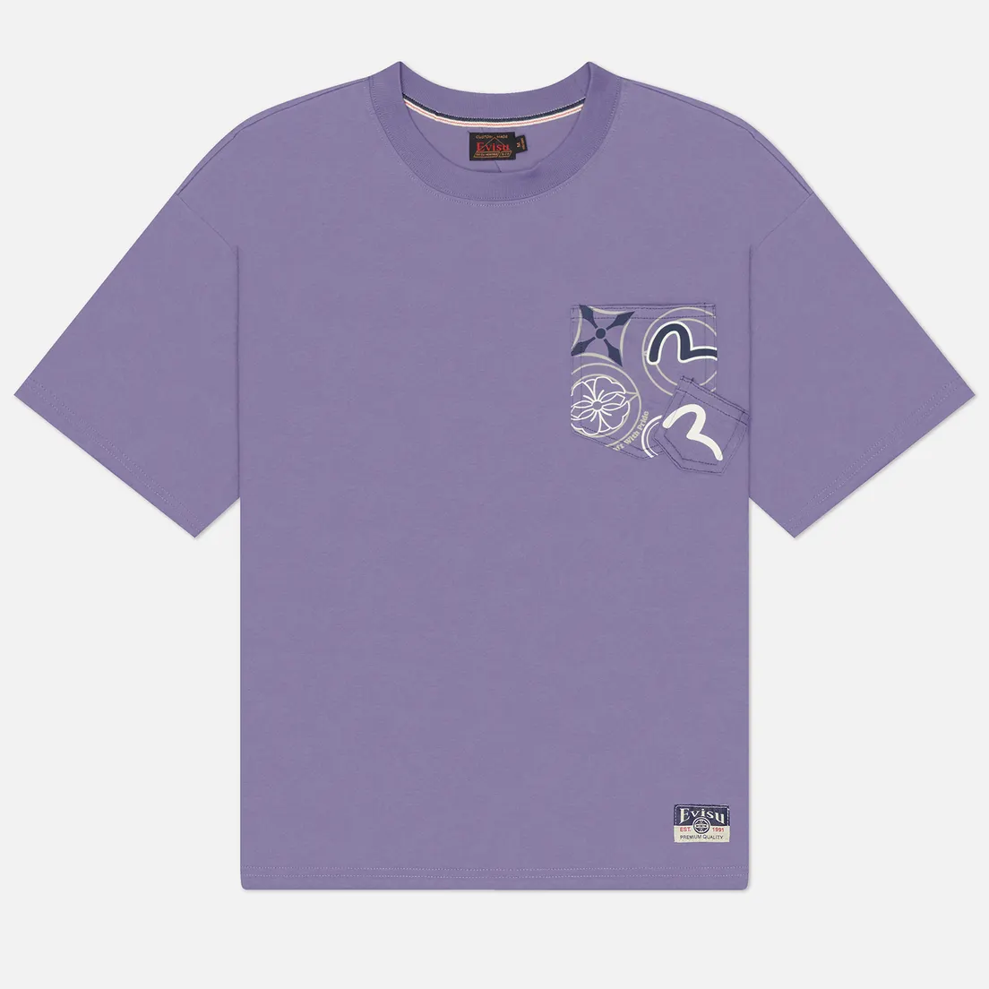 Evisu Мужская футболка Heritage Multi-Pocket Printed