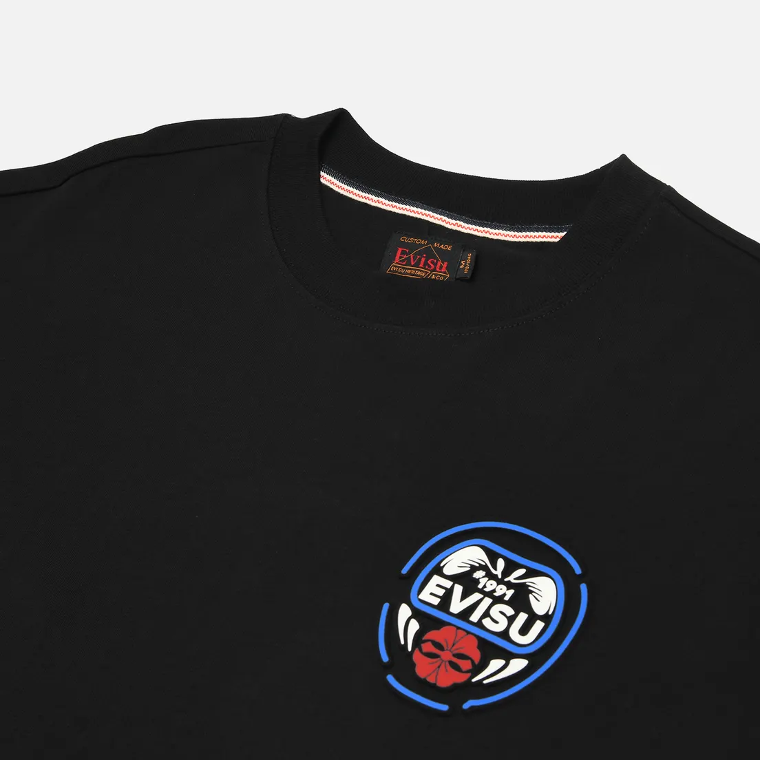 Evisu Мужская футболка Heritage Daruma Embossed Printed