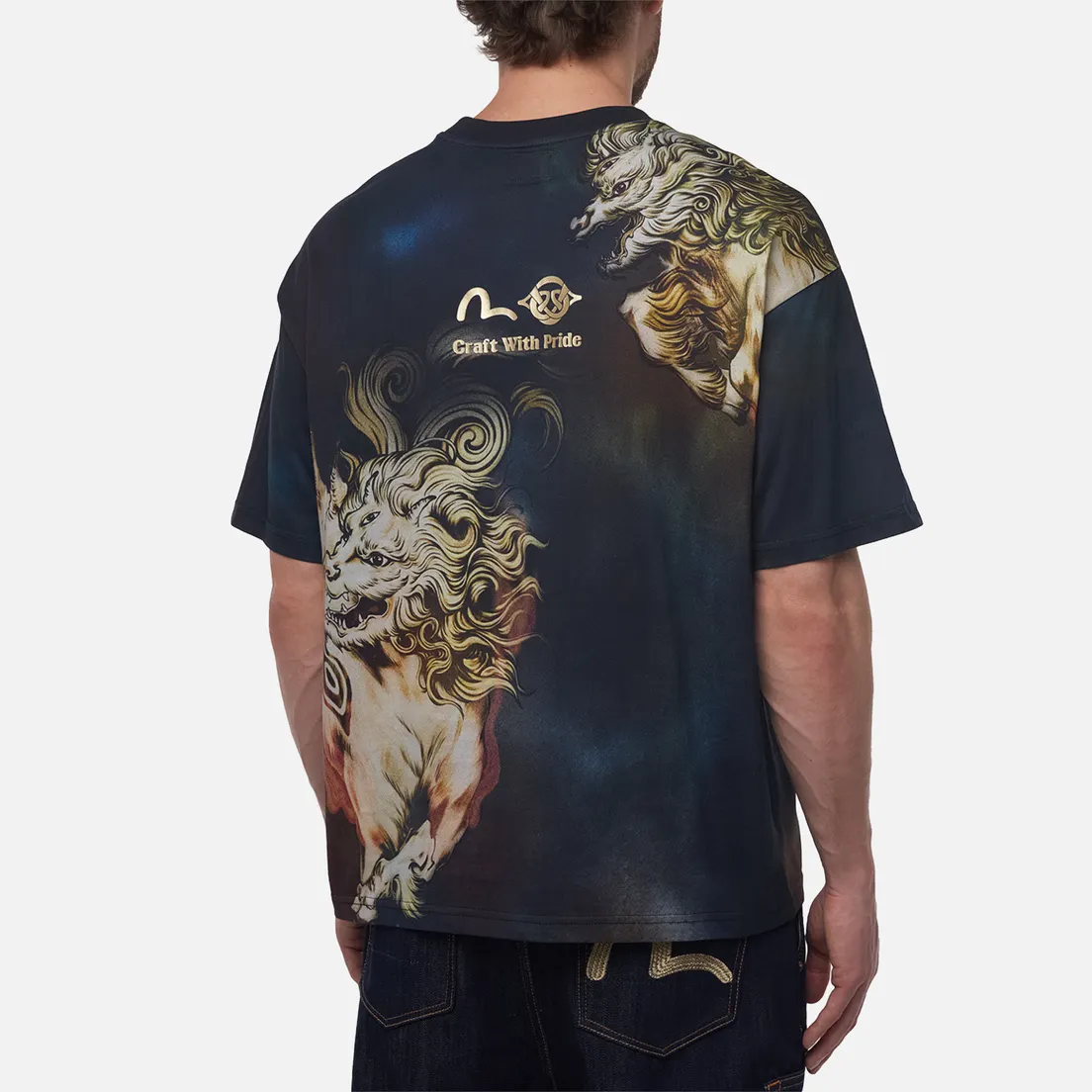 Evisu Мужская футболка Heritage Hakutaku Printed Loose