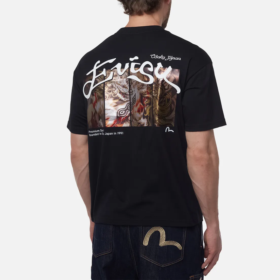 Evisu Мужская футболка Heritage Hakutaku Back Printed