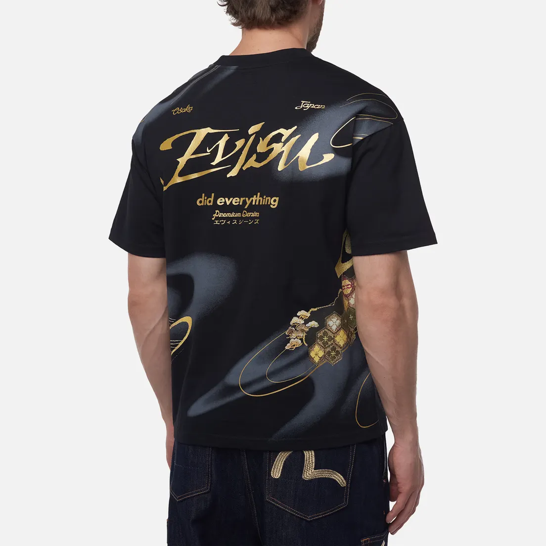 Evisu Мужская футболка Heritage Brocade All Over Printed