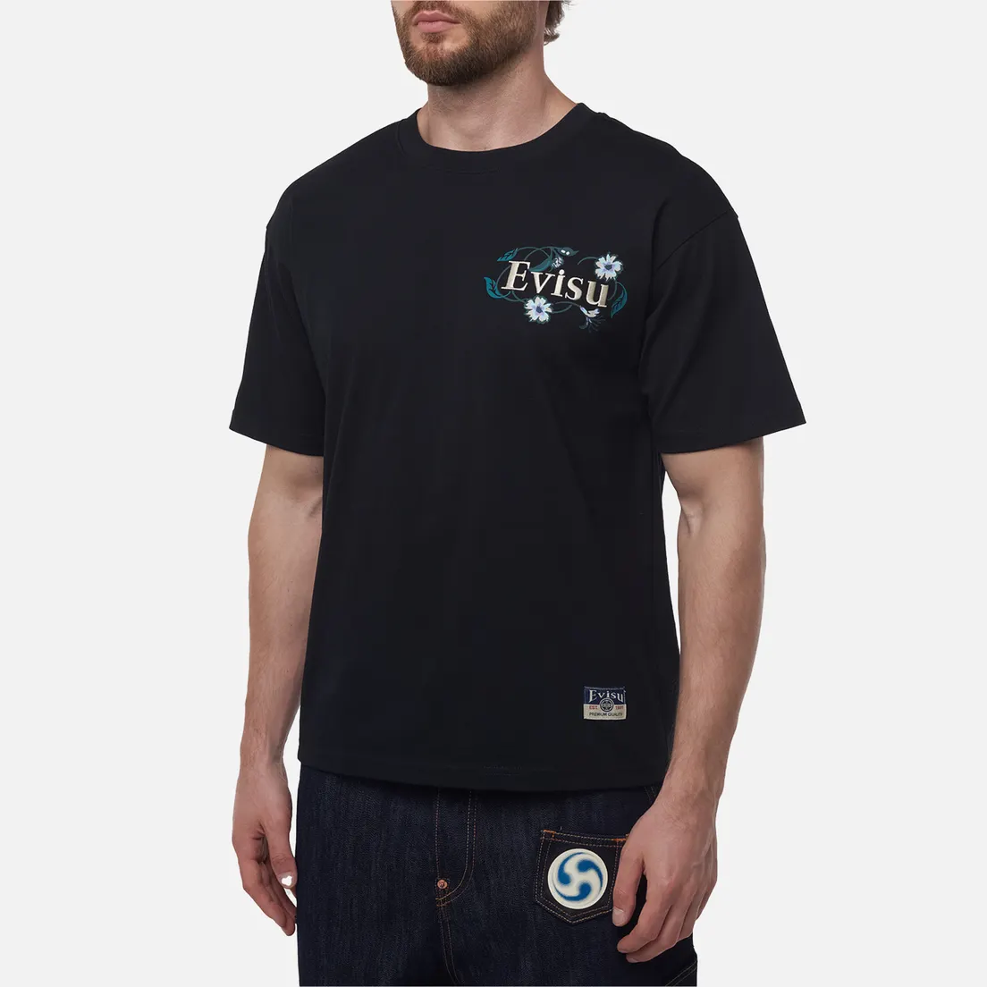 Evisu Мужская футболка Heritage Floral Daicock Printed