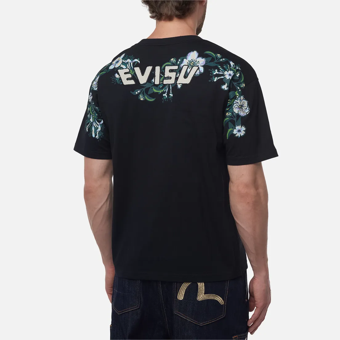 Evisu Мужская футболка Heritage Floral Daicock Printed
