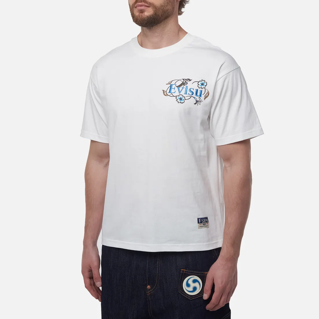 Evisu Мужская футболка Heritage Floral Daicock Printed