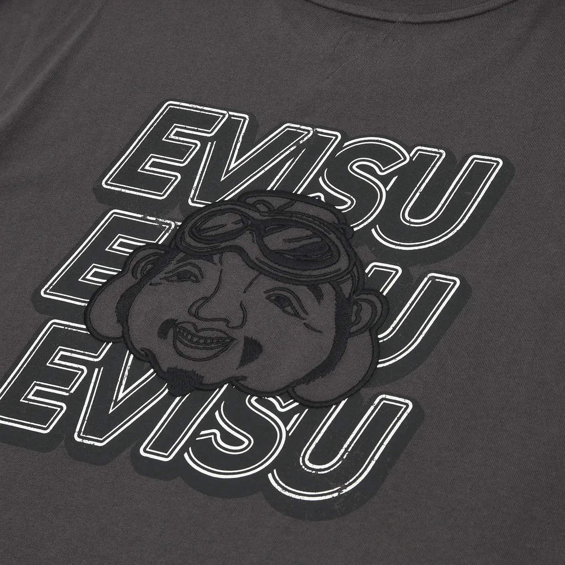 Evisu Мужская футболка Printed & Applique Embroidery Godhead